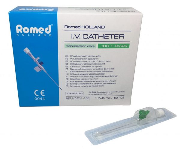 Cateter Intravenoso Reto 18G Romed